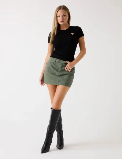 Guess Mini Triangle Logo T-Shirt | Black