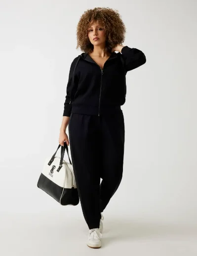 Guess Full-zip scuba fabric hoodie | Black