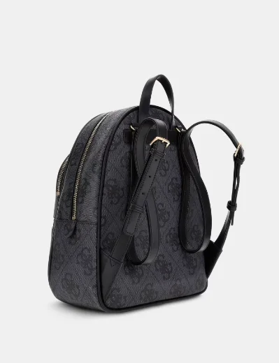 Guess Women's Erenia 4G Logo Backpack / Coal