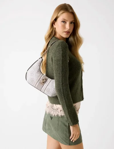 Guess Erenia 4G Logo Mini Shoulder Bag | Beige