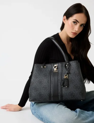 Guess Women's Erenia 4G Logo Tote Bag | Coal