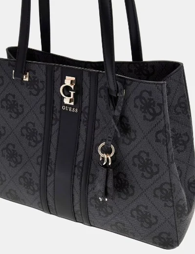 Guess Women's Erenia 4G Logo Tote Bag | Coal