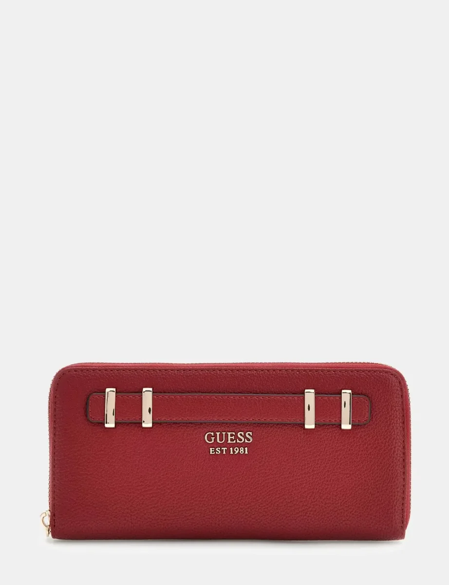 Guess Women's Gregoria Large Zip-Around Purse / Red