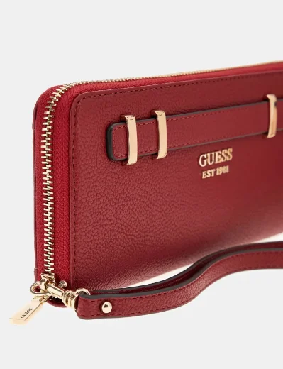 Guess Women's Gregoria Large Zip-Around Purse / Red