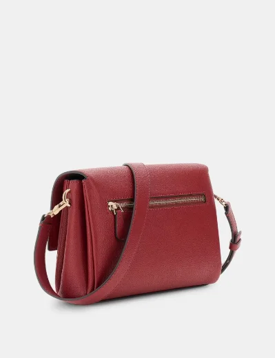 Guess Women's Gregoria Flap-over Shoulder Bag / Red