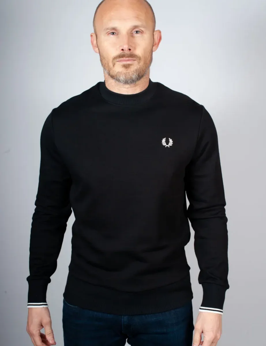 Fred Perry Crew Neck Sweatshirt | Black