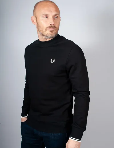 Fred Perry Crew Neck Sweatshirt | Black