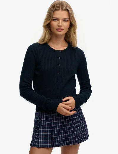 Superdry Light Weight Essentials Cardigan | Navy