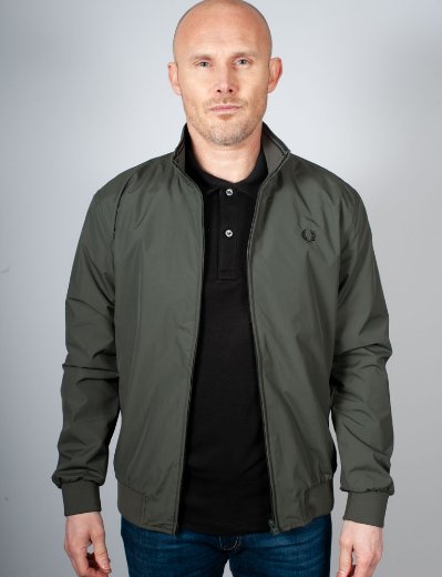 Fred Perry Brentham Jacket | Field Green/Black