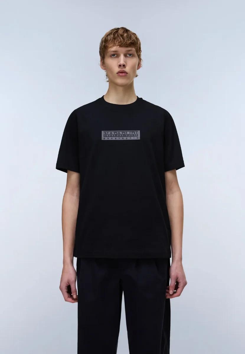 Napapijri S-Box Logo Short sleeve T-Shirt | Black