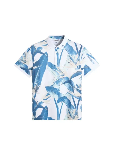 J Lindeberg Tour Tech Printed Polo | Paradise Skylight M