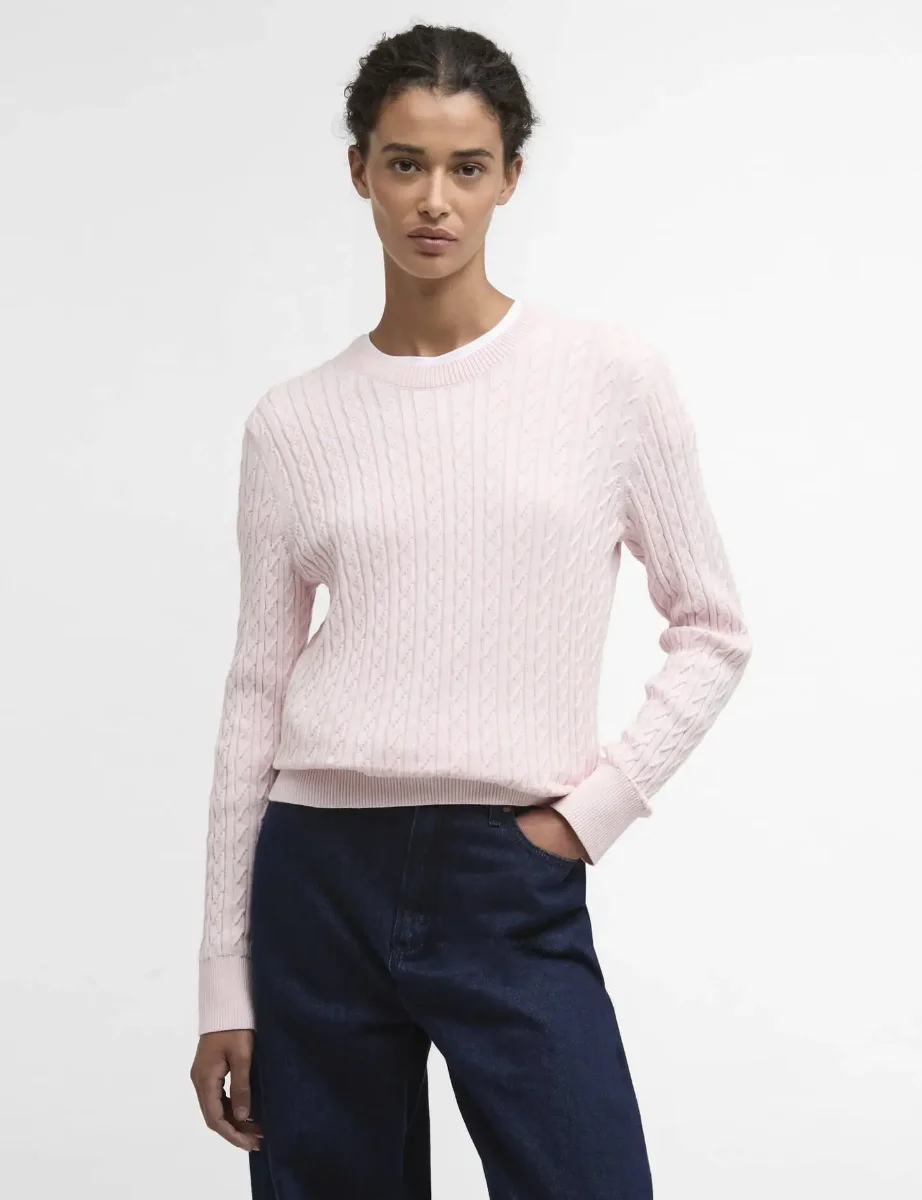 Barbour Women's Hartland Crew Knitted Jumper | Pink