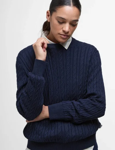 Barbour Women's Hartland Crew Knitted Jumper | Navy