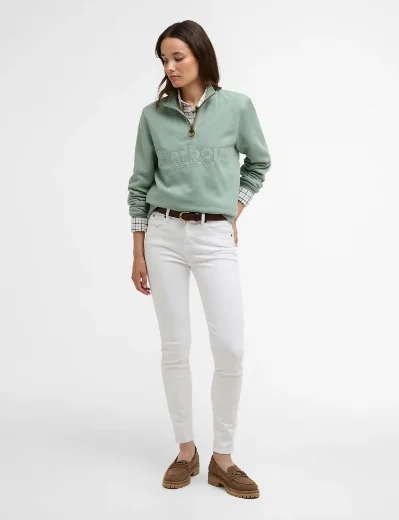 Barbour Women's Cynthia Half Zip Sweat | Blue Sage