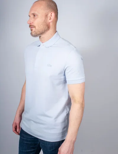 Lacoste Regular Fit Paris Stretch Piqué Polo Shirt | Light Blue