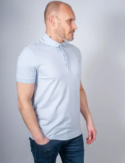 Lacoste Regular Fit Paris Stretch Piqué Polo Shirt | Light Blue