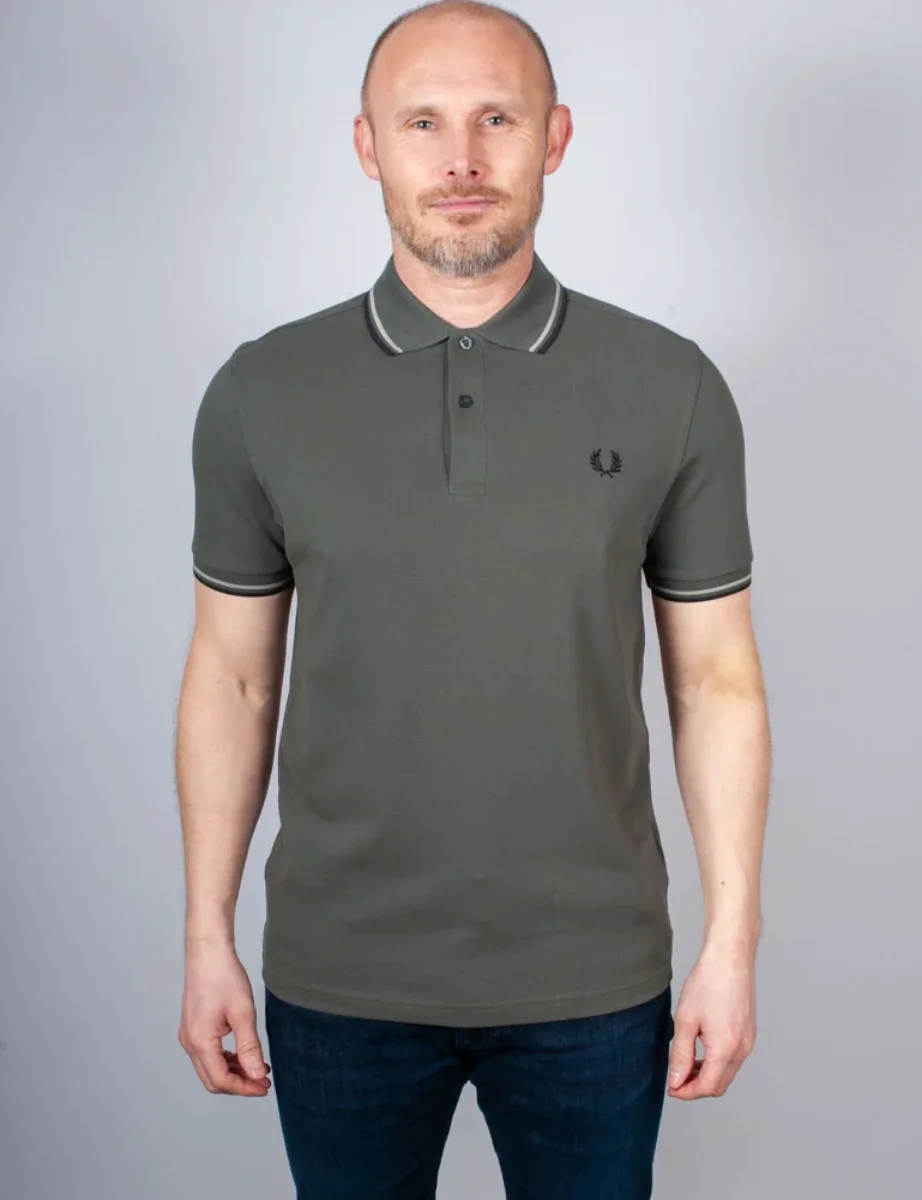 Picture of Fred Perry Twin Tipped Polo Shirt | Field Green 