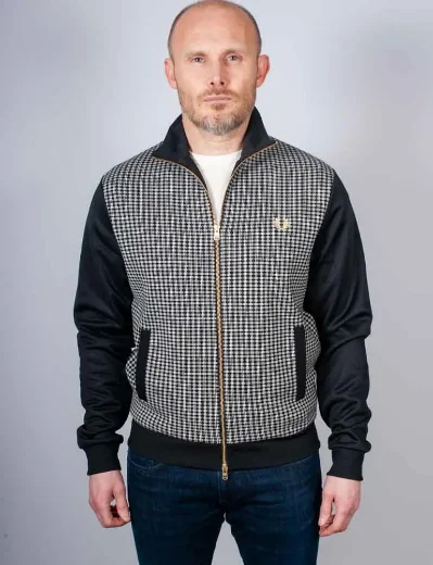Picture of Fred Perry Knitted Front Track Jacket | Black