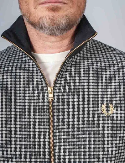 Picture of Fred Perry Knitted Front Track Jacket | Black
