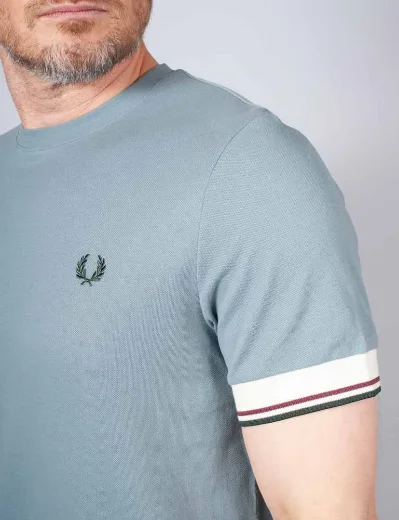 Fred Perry Twin Tipped Cuff T-shirt | Stockport Blue