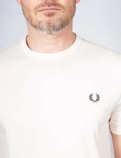 Picture of Fred Perry Ringer T-shirt | Ecru
