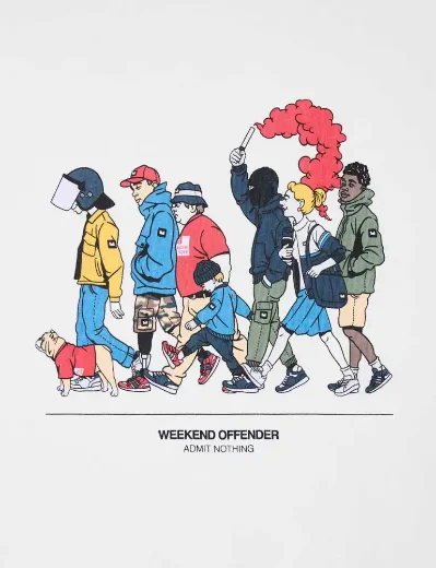 Picture of Weekend Offender Everyone Graphic Tee | White