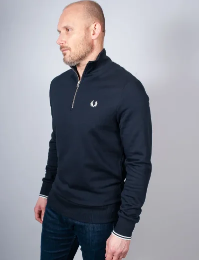 Fred Perry Half Zip Sweatshirt | Navy