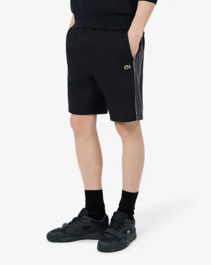 Lacoste Colour Block Fleece Shorts | Black