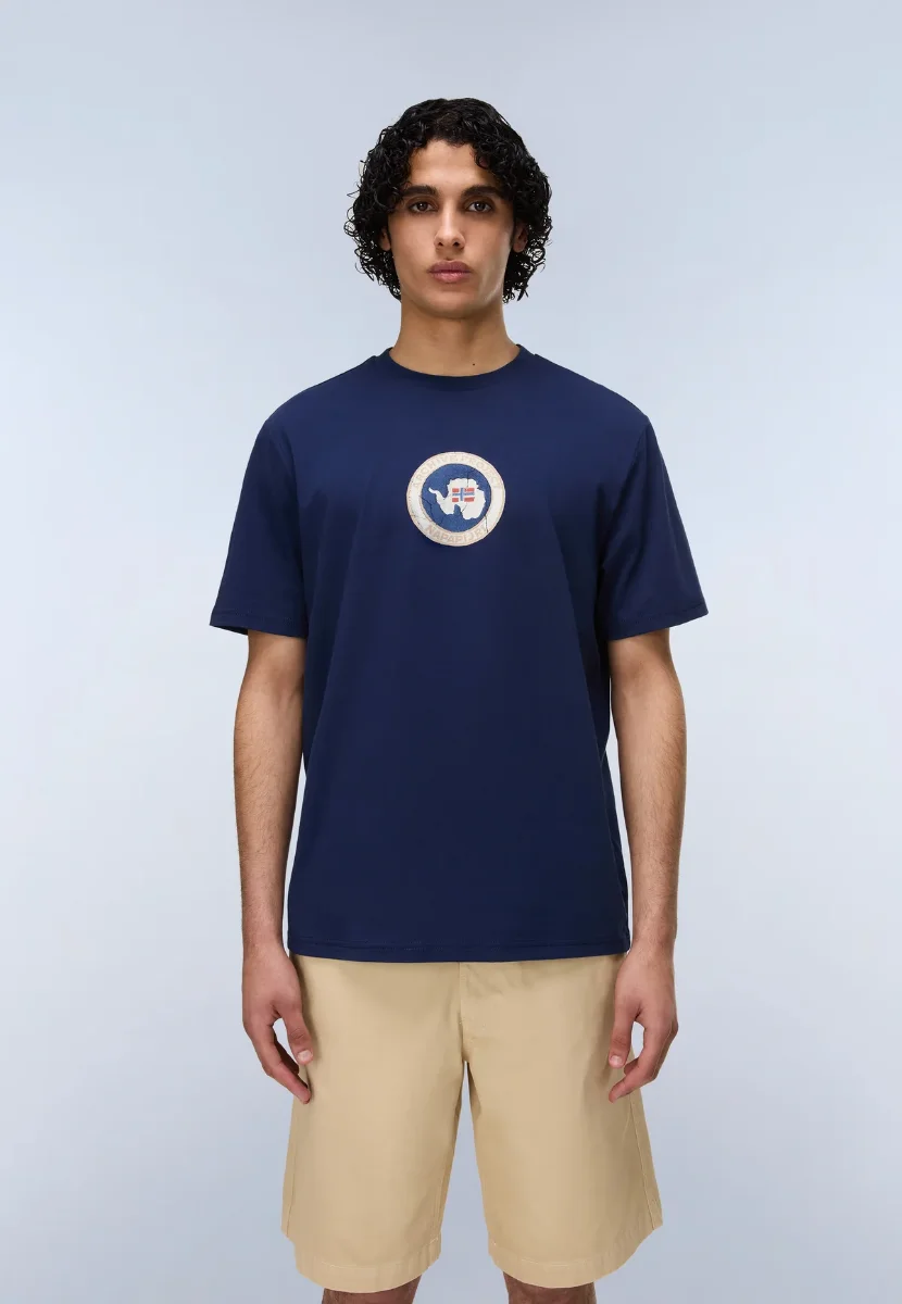 Picture of Napapijri Phos Short Sleeve T-Shirt | Navy