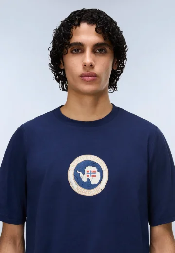 Picture of Napapijri Phos Short Sleeve T-Shirt | Navy