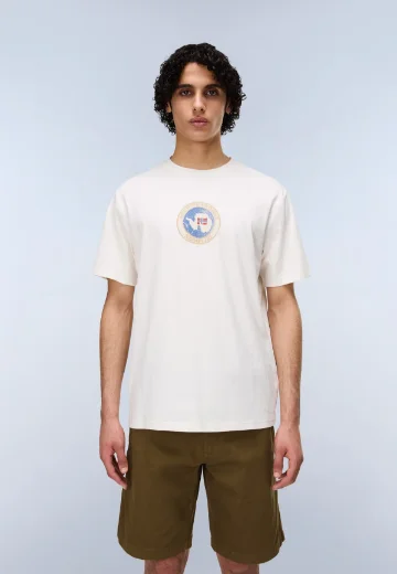 Napapijri Phos Short Sleeve T-Shirt | White Whisper
