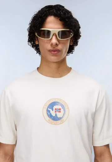 Napapijri Phos Short Sleeve T-Shirt | White Whisper