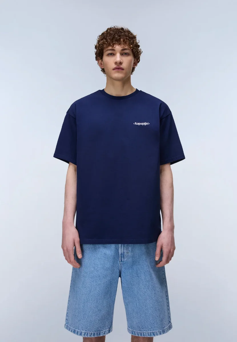 Picture of Napapijri Fluorite Short Sleeve T-shirt | Blue