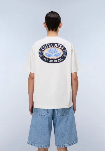 Picture of Napapijri Fluorite Short Sleeve T-shirt | White Whisper