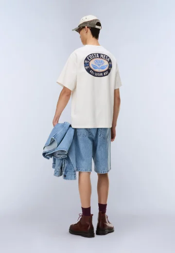 Picture of Napapijri Fluorite Short Sleeve T-shirt | White Whisper