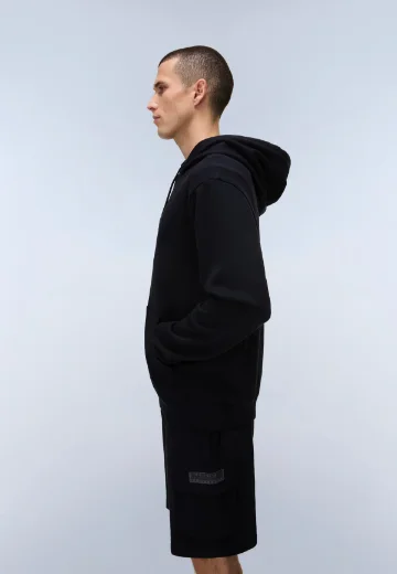 Picture of Napapijri Box Logo French Terry Hoodie | Black