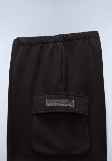 Napapijri Box Logo Sweat Cargo Shorts | Black