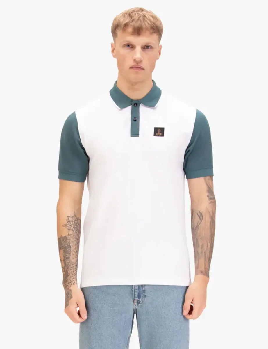 Luke 1977 Saddleworth Polo | White/Teal