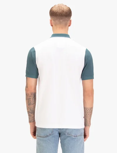 Luke 1977 Saddleworth Polo | White/Teal