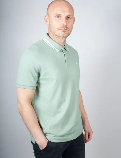 J.Lindeberg Joey Tipped Polo | Jade
