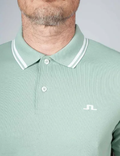 Picture of J.Lindeberg Joey Tipped Polo | Jade