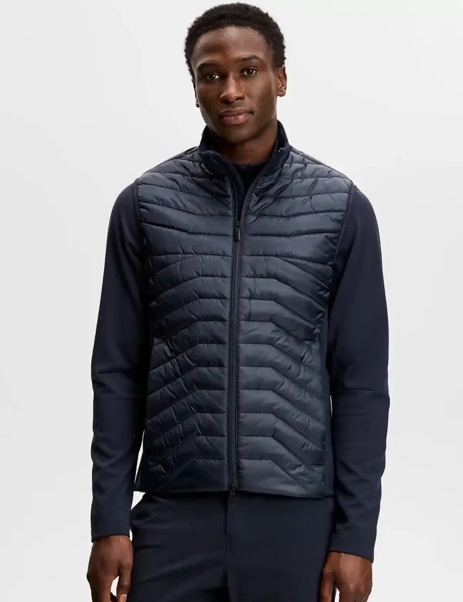 J.Lindeberg Heyden Quilt Hybrid Vest | JL Navy