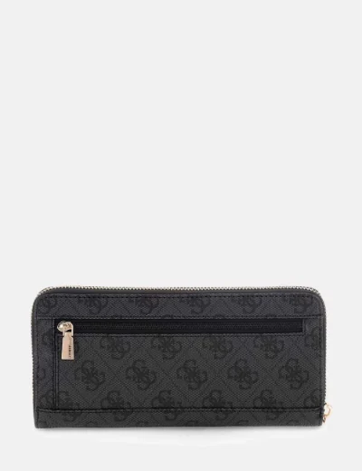 Guess Laurel 4G Logo Zip Around Purse | Coal
