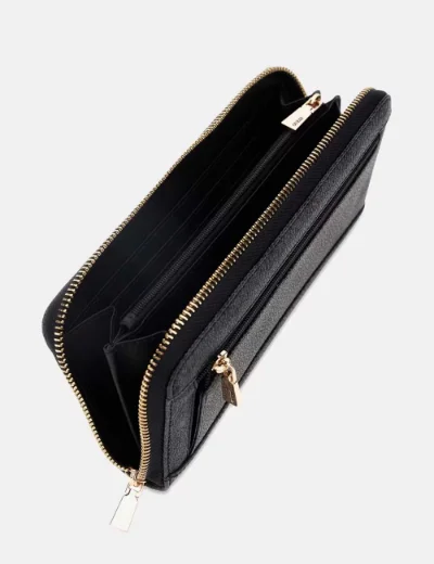 Guess Laurel 4G Logo Zip Around Purse | Coal