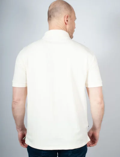 Picture of Aquascutum Strech Piquet Insert Polo | Cream