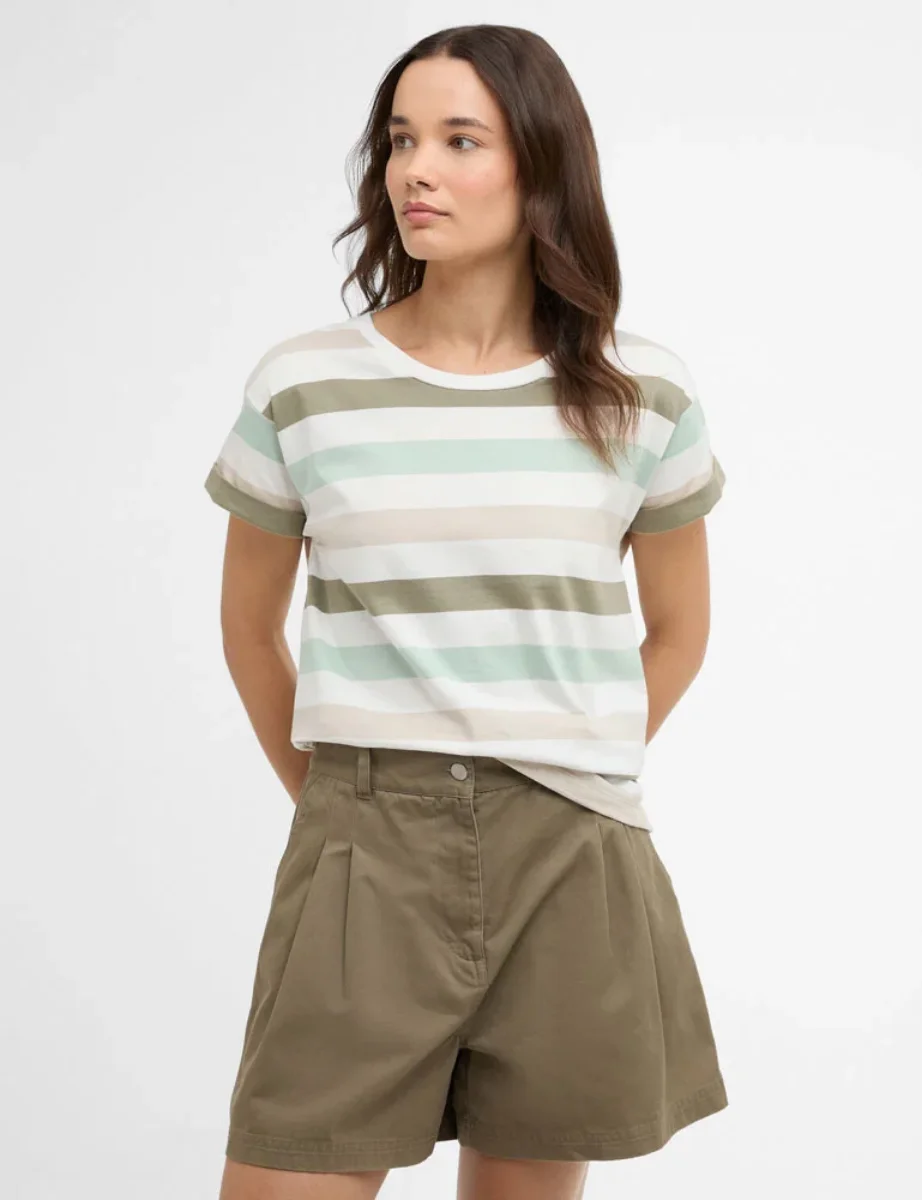 Barbour Women's Lyndale Stripe Top | Spearmint Multi