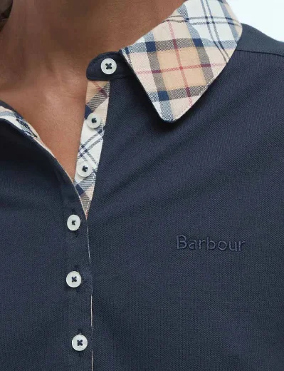 Barbour Women's Malvern Polo Top | Navy / Hessian