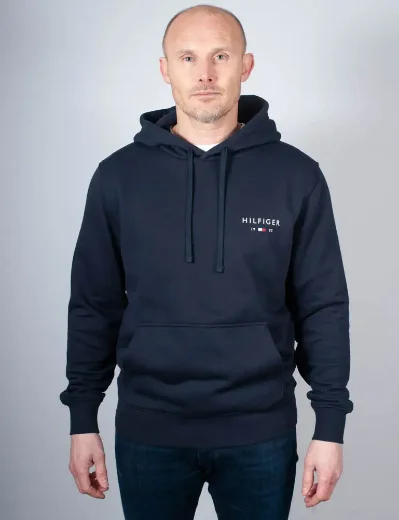 Tommy Hilfiger Small Logo Hoodie | Navy