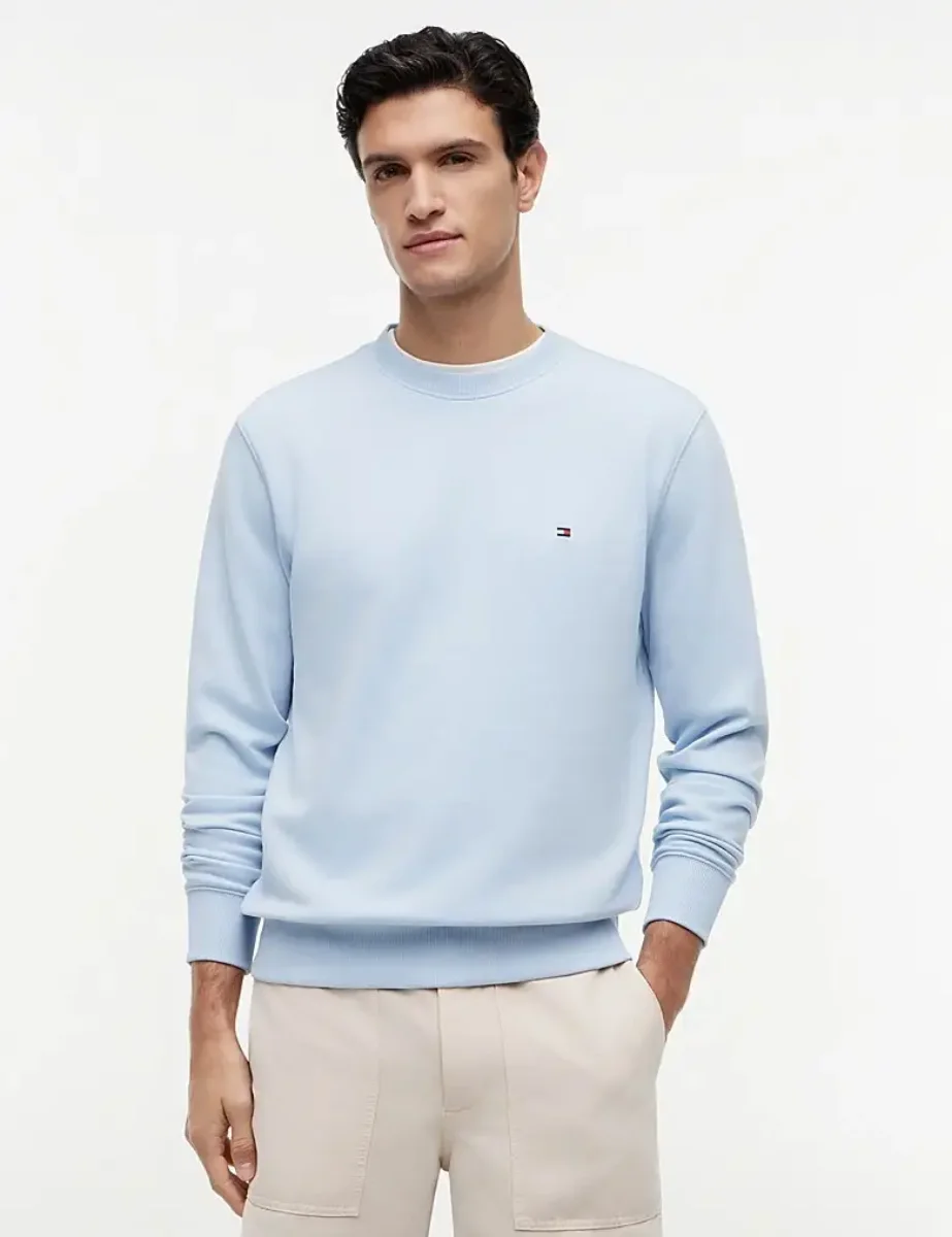 Tommy Hilfiger Terry Crew Neck Sweater | Breezy Blue