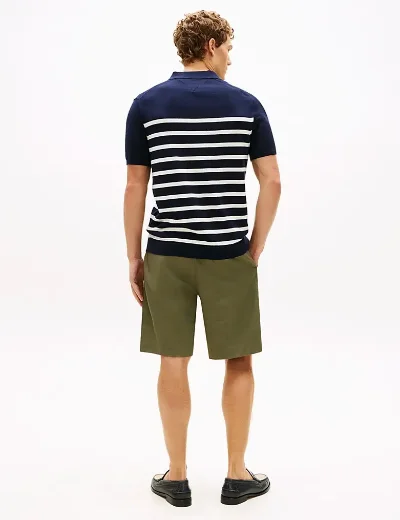 Tommy Hilfiger Regular Fit Fine Knit Polo | Desert Sky/Ivory Petal